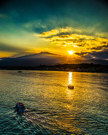 Mt Etna sunset