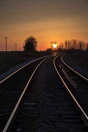 Sunset on the rail lines 2