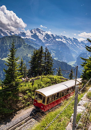 Cog railway to Schynige Platte, Swiss Alps